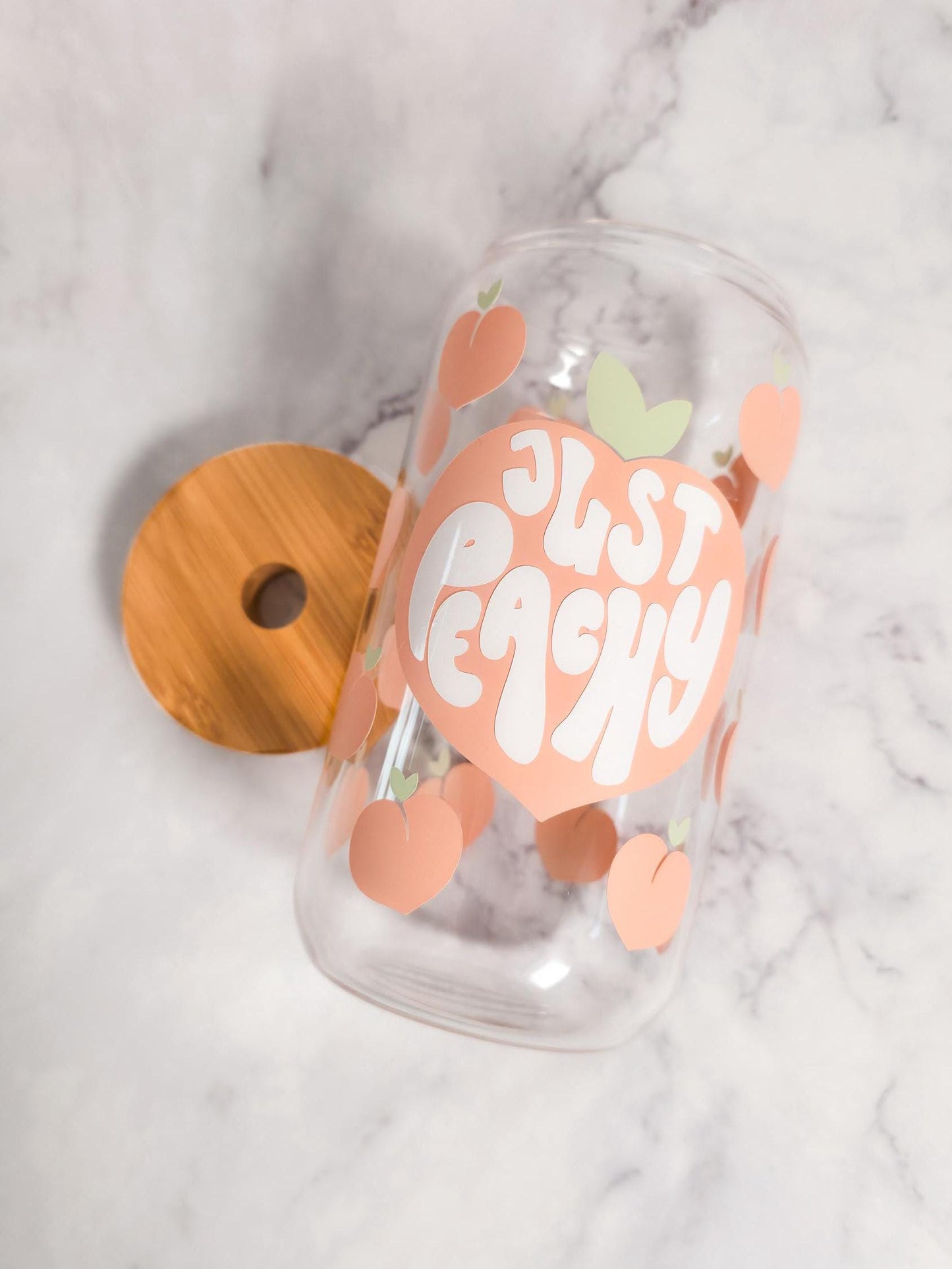 Just Peachy Glass Cup