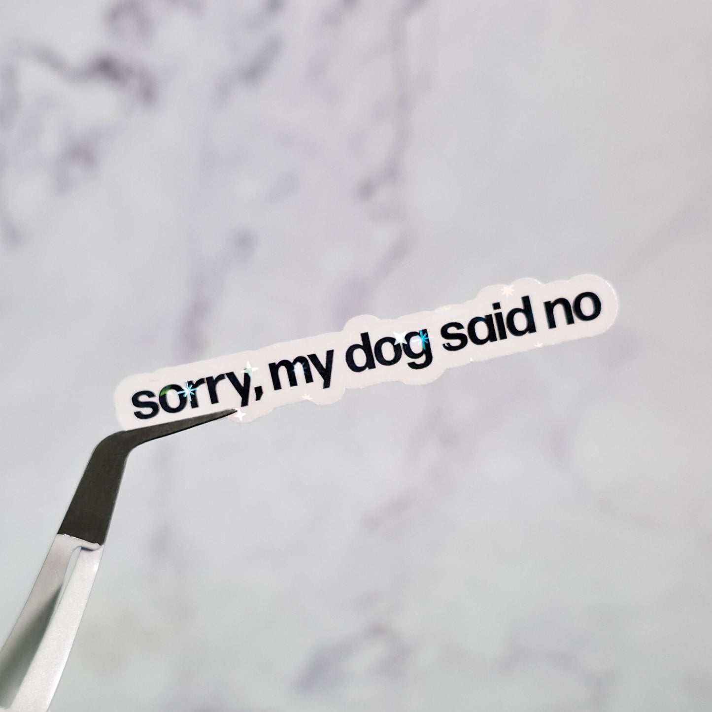 Sorry My Cat/Dog Said No Holographic Sticker