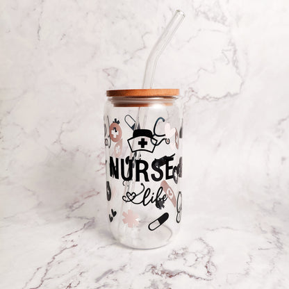 Nurse Life Glass Cup