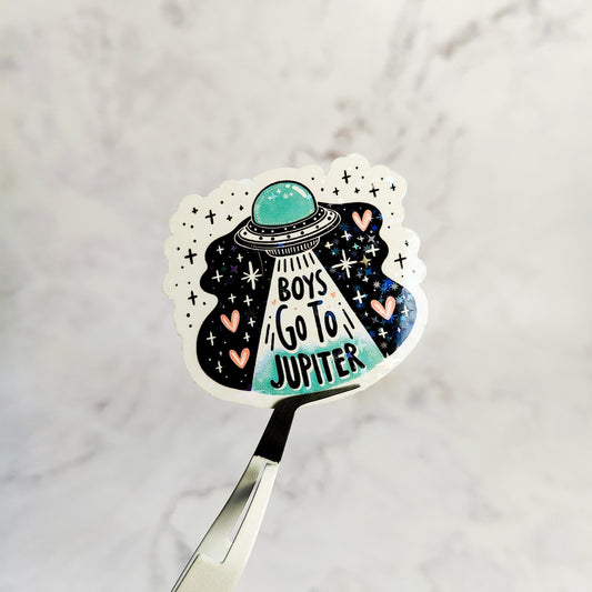 Boys Go To Jupiter Holographic Sticker