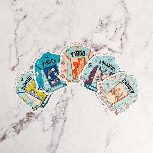 Zodiac Jean Jacket Holographic Sticker