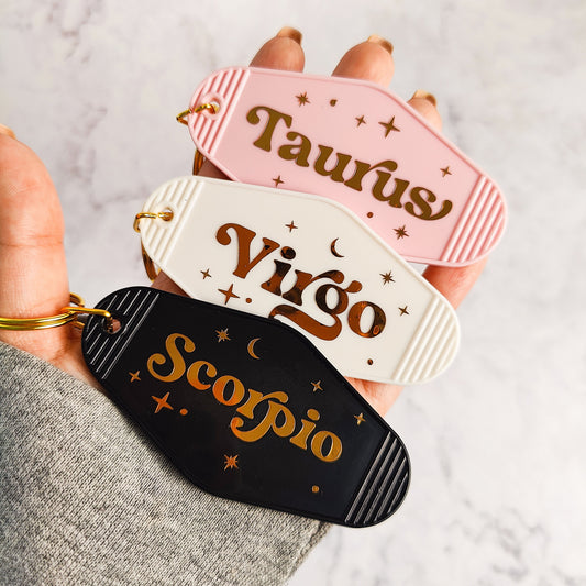 Zodiac Motel Keychains