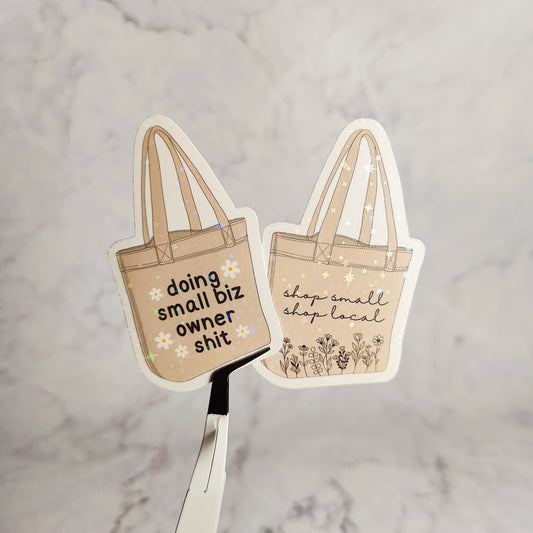 Small Biz Tote Holographic Sticker
