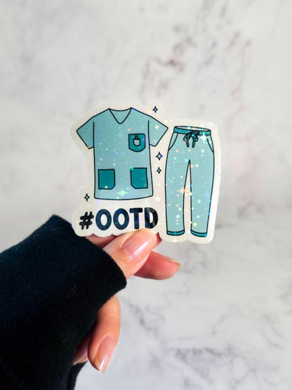 Nurse OOTD Holographic Sticker