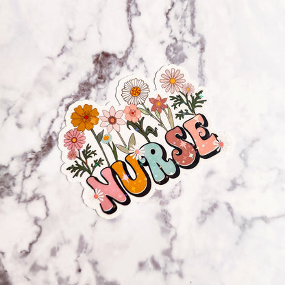Wildflower Nurse Holographic Sticker