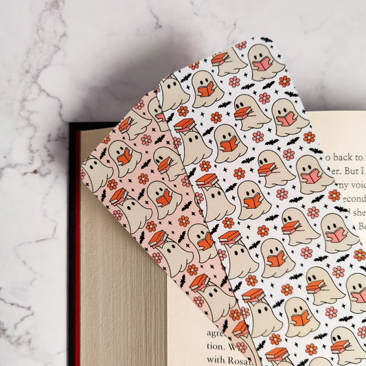Floral Bookish Ghosts Bookmark