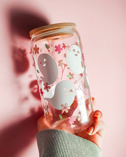 Spring Ghosts Glass Coffee Cup