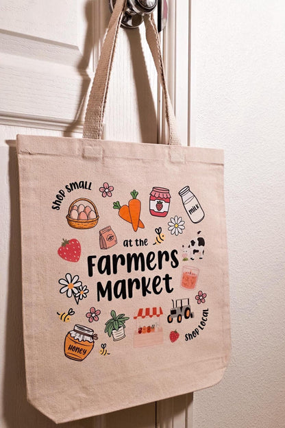 Cute Farmers Market Tote Bag