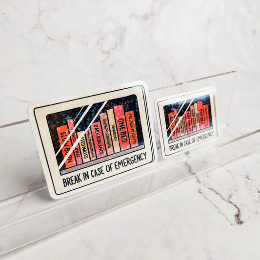 Break In Case Of Emergency Holographic Sticker