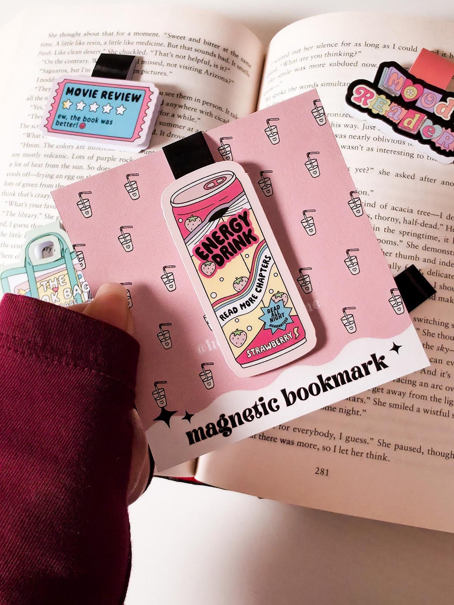 Energy Drink Magnetic Bookmark