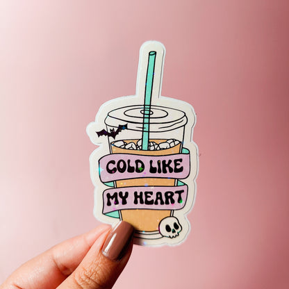 Cold Like My Heart Holographic Sticker