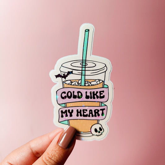 Cold Like My Heart Holographic Sticker