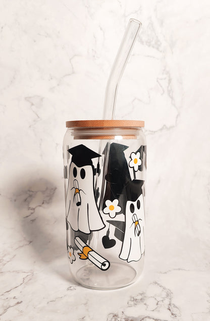 Spooky Ghostie Grad Glass Coffee Cup