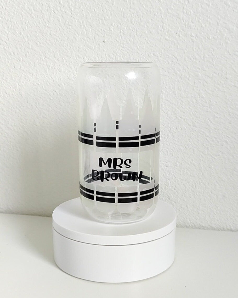 Crayon Color Changing Coffee Glass Cup