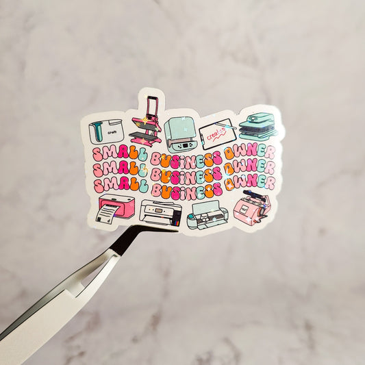 Small Business Owner Holographic Sticker