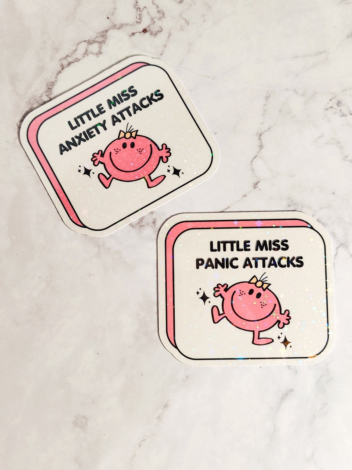Little Miss Anxious Holographic Sticker