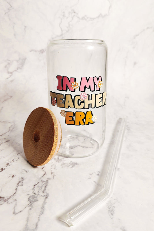 In My Teacher Era Coffee Glass Cup