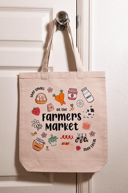 Cute Farmers Market Tote Bag