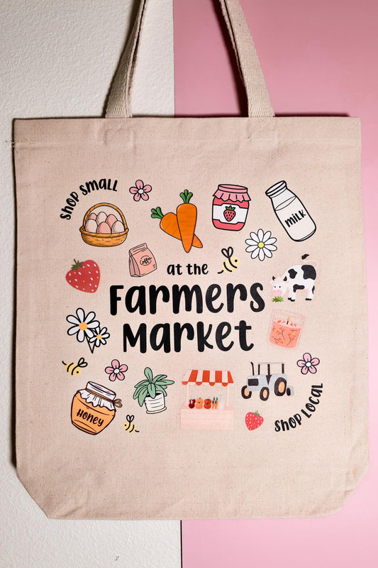Cute Farmers Market Tote Bag