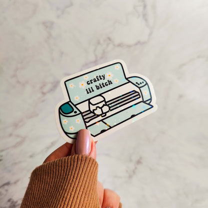 Crafty Lil Bitch Holographic Sticker