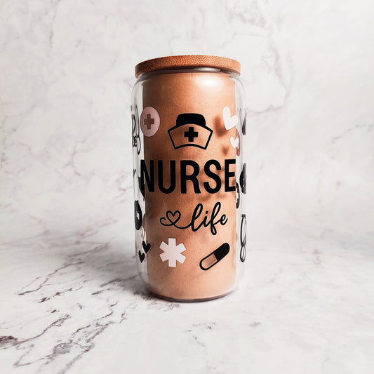 Nurse Life Glass Cup