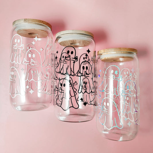 Funny Ghost Libbey Glass Can