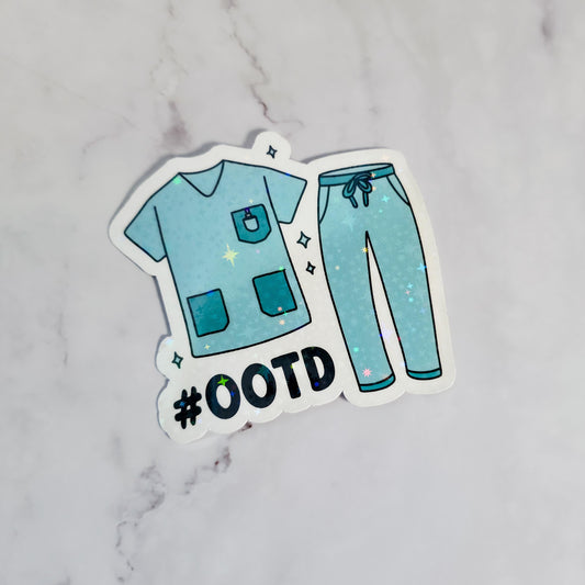 Nurse OOTD Holographic Sticker