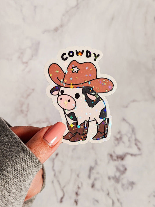Cowdy Holographic Sticker