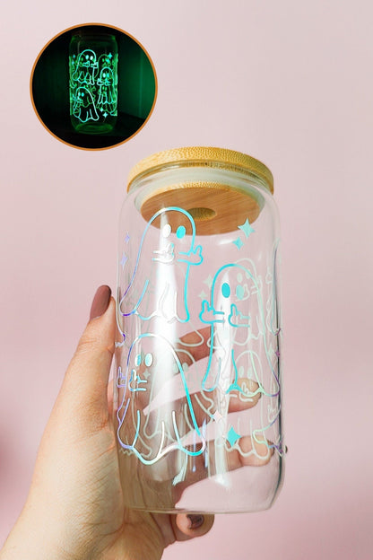 Funny Ghost Libbey Glass Can