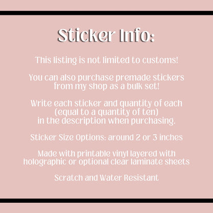 Bulk and Wholesale Diecut Holographic Stickers