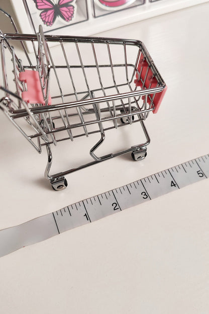 Mini Pink Shopping Cart