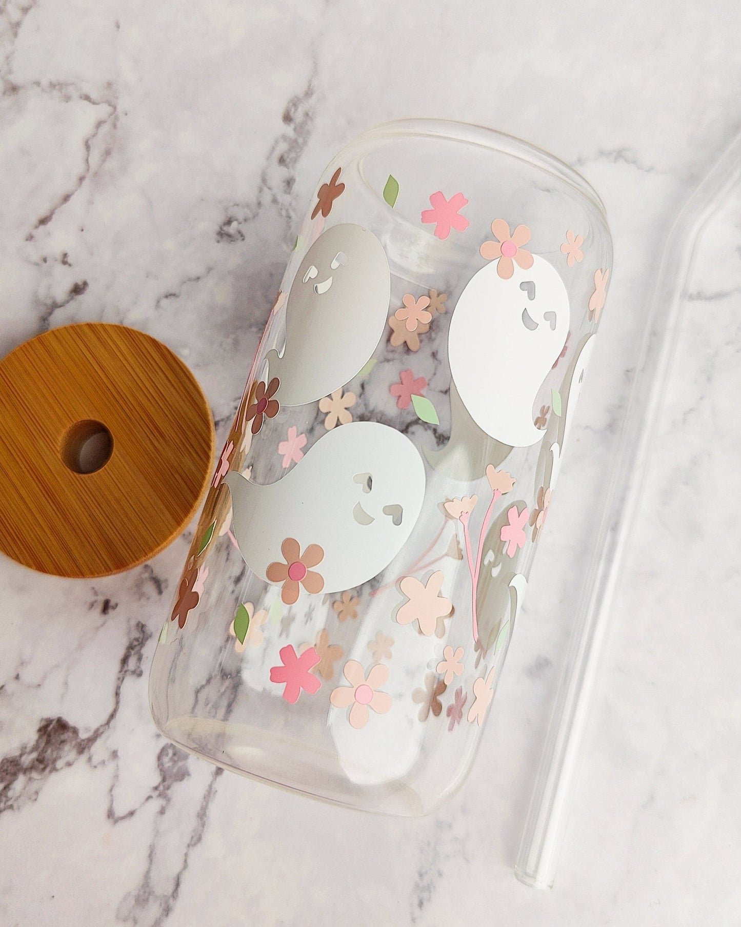 Spring Ghosts Glass Coffee Cup