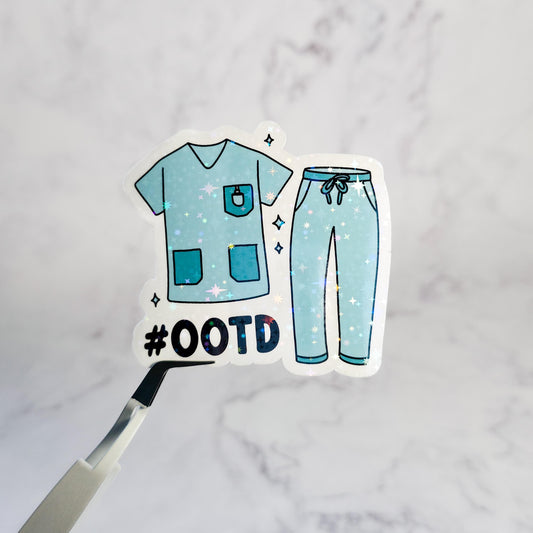 Nurse OOTD Holographic Sticker