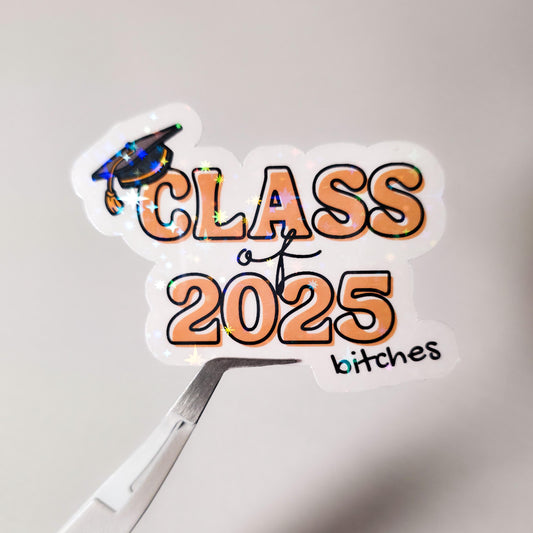Class Of 2025 Bitches Holographic Sticker