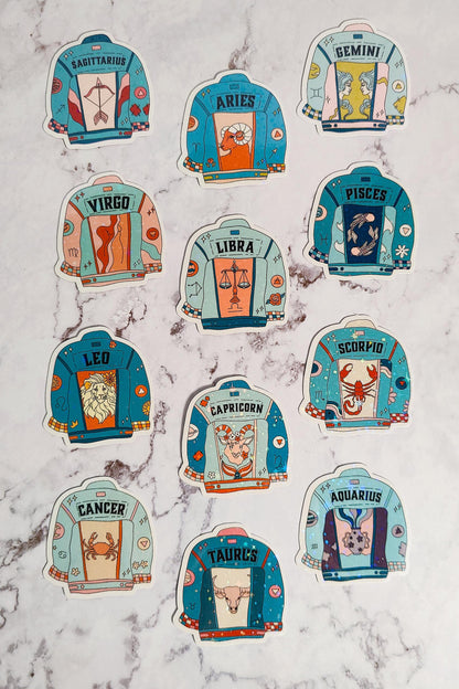 Zodiac Jean Jacket Holographic Sticker