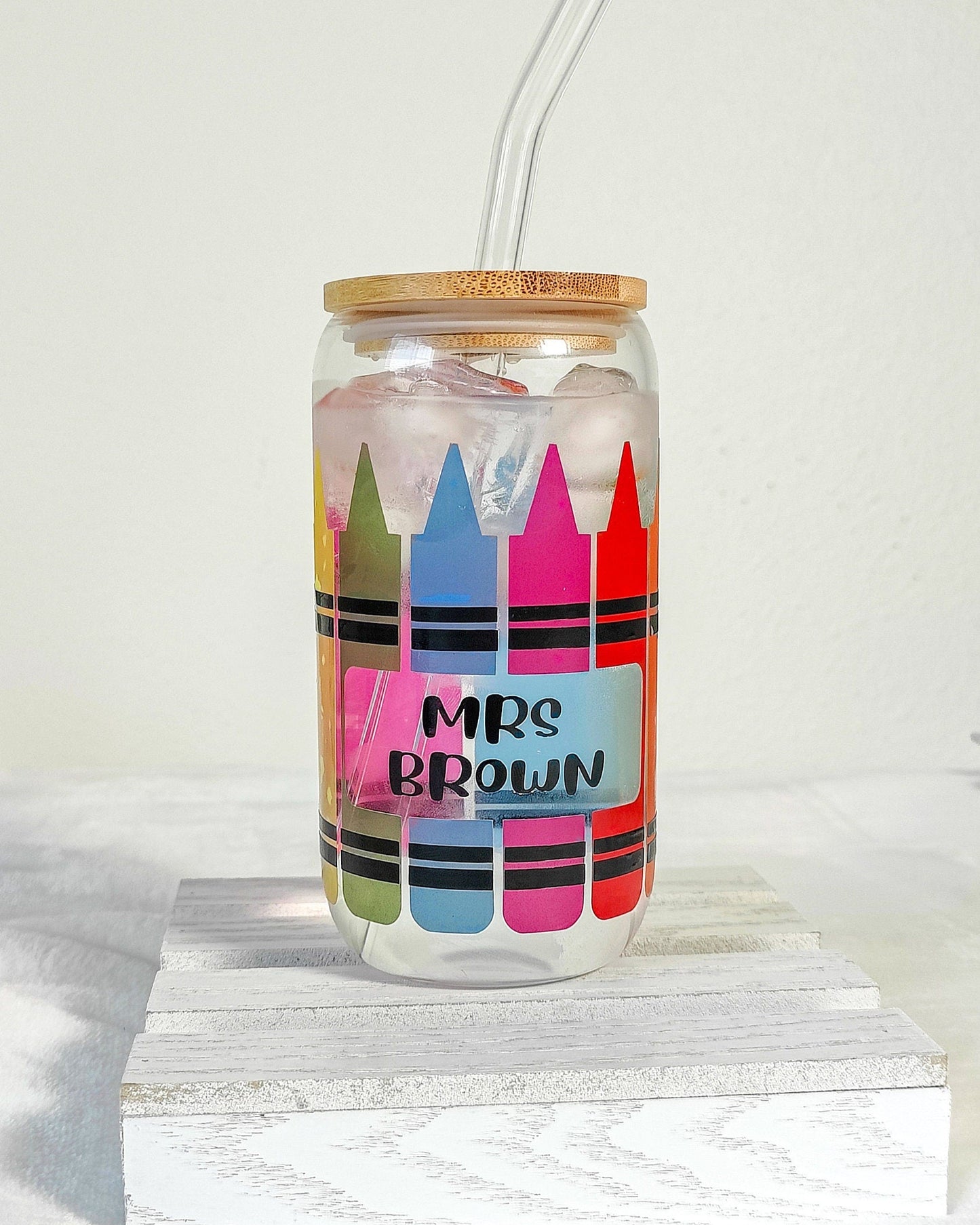 Crayon Color Changing Coffee Glass Cup