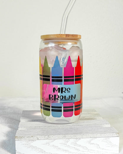 Crayon Color Changing Coffee Glass Cup