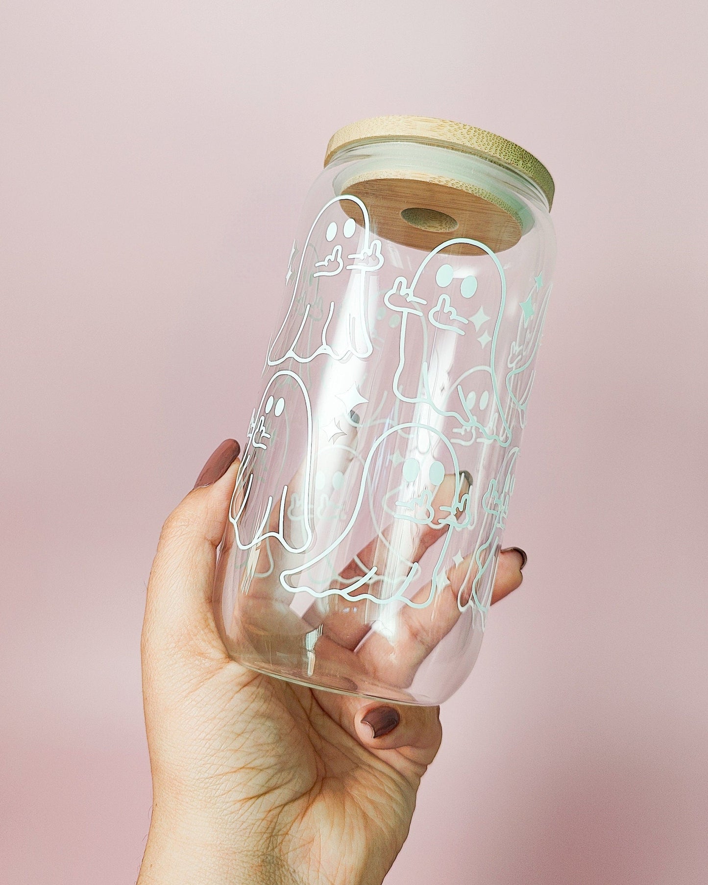 Funny Ghost Libbey Glass Can