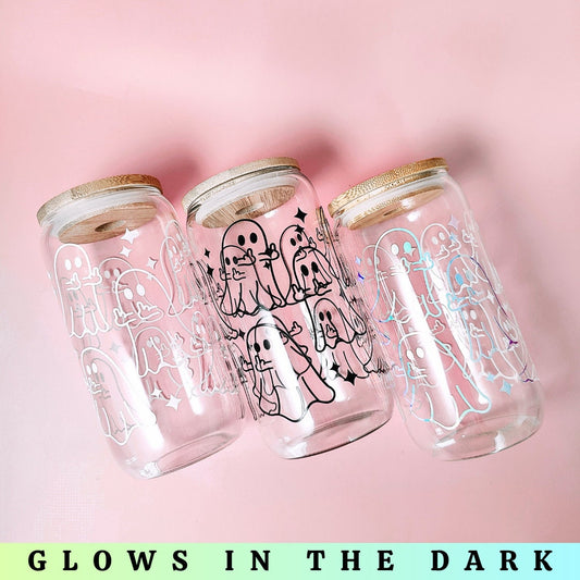 Funny Ghost Libbey Glass Can