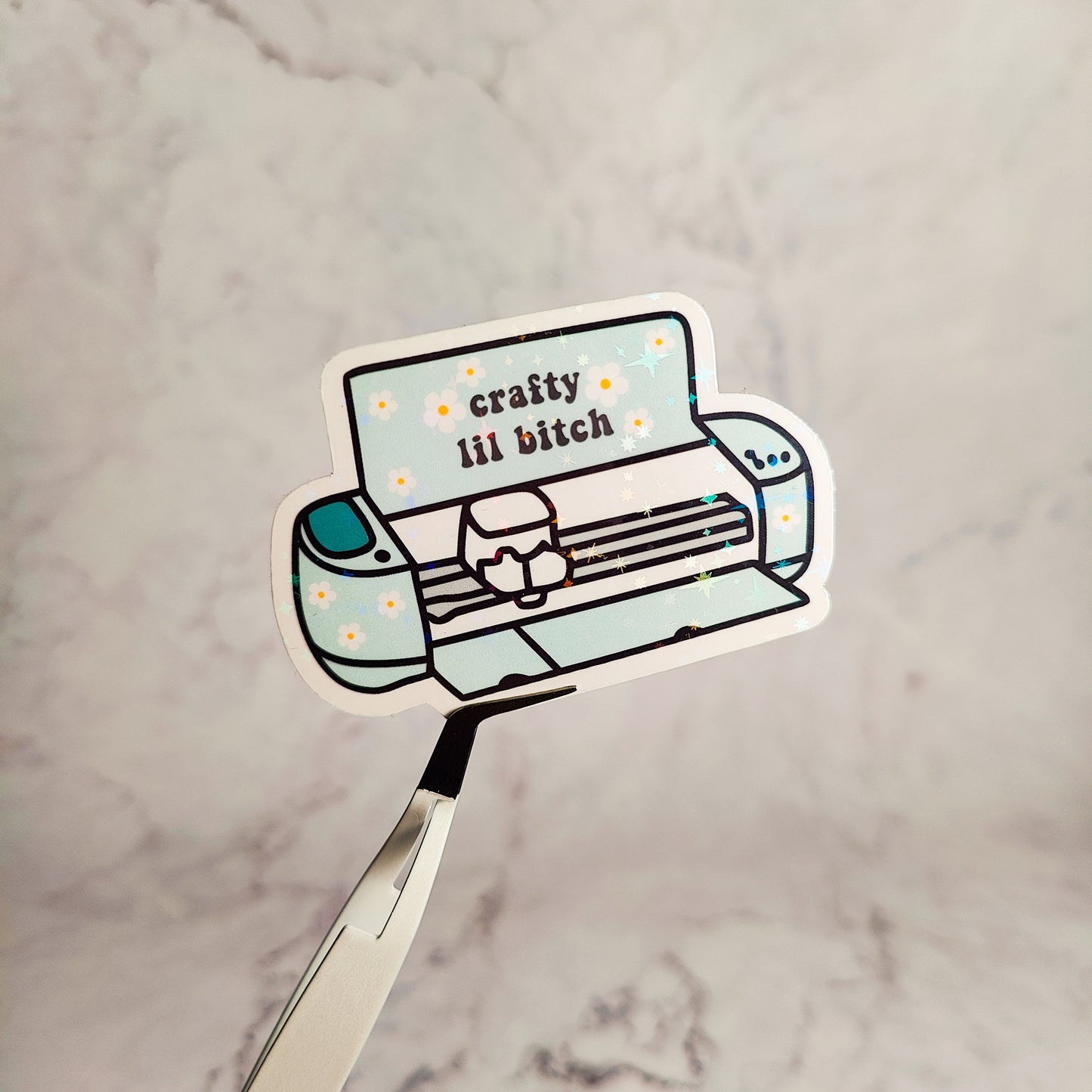 Crafty Lil Bitch Holographic Sticker