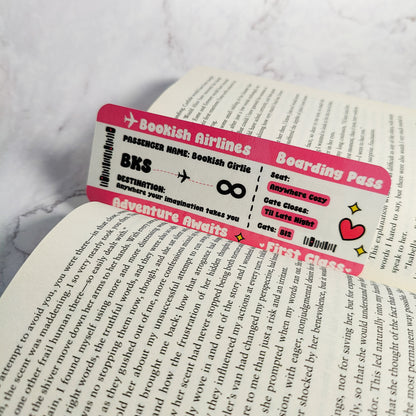 Bookish Boarding Pass Bookmark