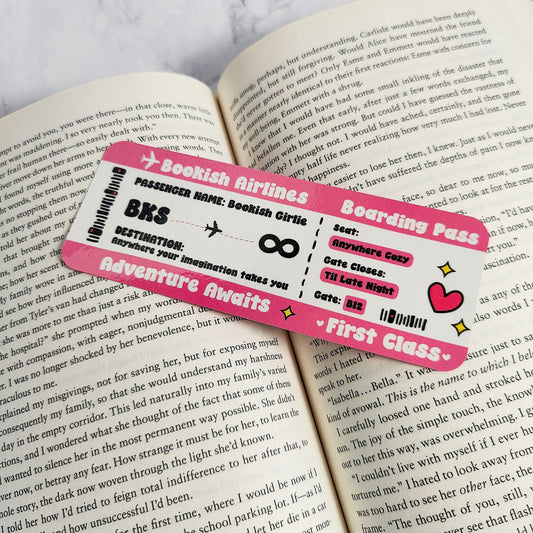 Bookish Boarding Pass Bookmark
