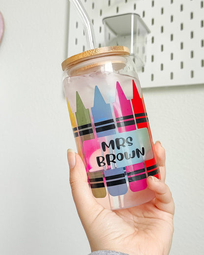 Crayon Color Changing Coffee Glass Cup
