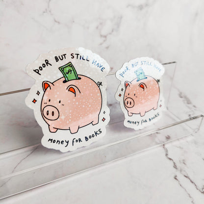 Piggy Bank Bookish Holographic Sticker