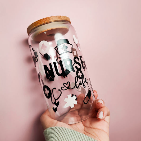 Nurse Life Glass Cup