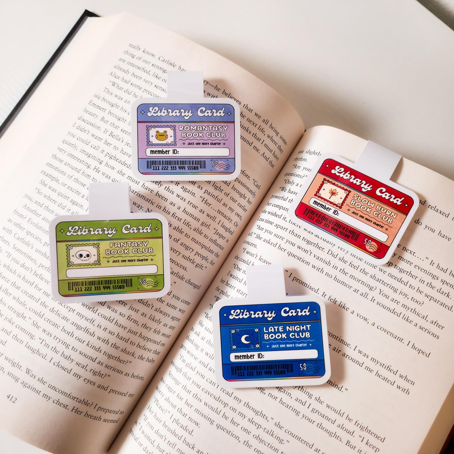 Library Card Magnetic Bookmarks