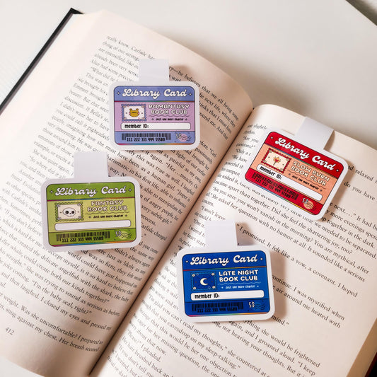 Library Card Magnetic Bookmarks