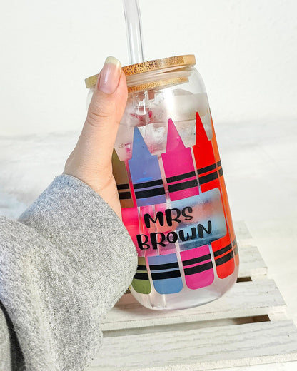 Crayon Color Changing Coffee Glass Cup