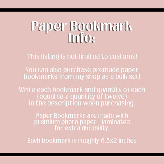 Bulk and Wholesale Paper Bookmarks