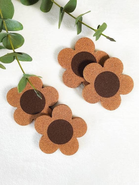 Daisy Flower Cork Coaster